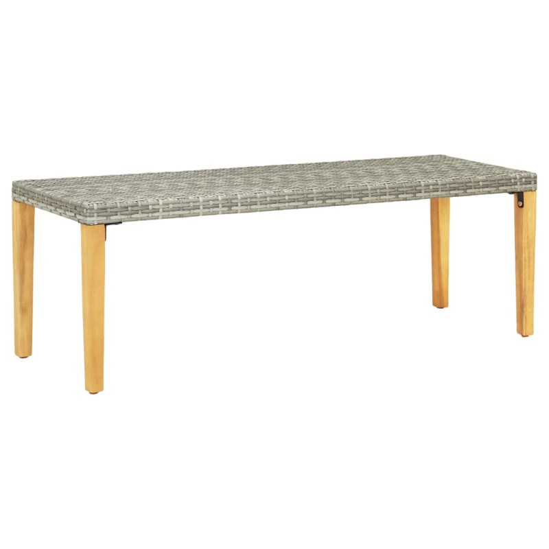 Gartenbank 80 cm Poly Rattan Grau Gartenbank 80 cm Poly Rattan Grau