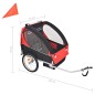 vidaXL Fahrradanhänger Rot und Schwarz 30 kg vidaXL Fahrradanhänger Rot und Schwarz 30 kg