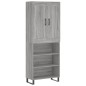 vidaXL Highboard Grau Sonoma 69,5x34x180 cm Holzwerkstoff vidaXL Highboard Grau Sonoma 69,5x34x180 cm Holzwerkstoff