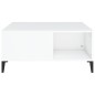 vidaXL Couchtisch Weiß 80x80x36,5 cm Holzwerkstoff vidaXL Couchtisch Weiß 80x80x36,5 cm Holzwerkstoff