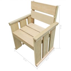 vidaXL Gartenstuhl Kiefernholz Imprägniert