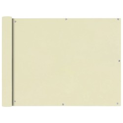 Balkonsichtschutz Oxfordgewebe 90x400 cm Creme