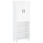 Highboard Hochglanz-Weiß 69,5x34x180 cm Holzwerkstoff Highboard Hochglanz-Weiß 69,5x34x180 cm Holzwerkstoff