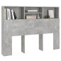 vidaXL Kopfteil mit Ablagen Betongrau 140x19x103,5 cm vidaXL Kopfteil mit Ablagen Betongrau 140x19x103,5 cm