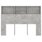 vidaXL Kopfteil mit Ablagen Betongrau 140x19x103,5 cm vidaXL Kopfteil mit Ablagen Betongrau 140x19x103,5 cm