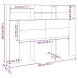 vidaXL Kopfteil mit Ablagen Betongrau 140x19x103,5 cm vidaXL Kopfteil mit Ablagen Betongrau 140x19x103,5 cm