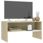 TV-Schrank Weiß Sonoma-Eiche 80x40x40 cm Holzwerkstoff TV-Schrank Weiß Sonoma-Eiche 80x40x40 cm Holzwerkstoff