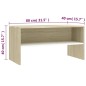 TV-Schrank Weiß Sonoma-Eiche 80x40x40 cm Holzwerkstoff TV-Schrank Weiß Sonoma-Eiche 80x40x40 cm Holzwerkstoff