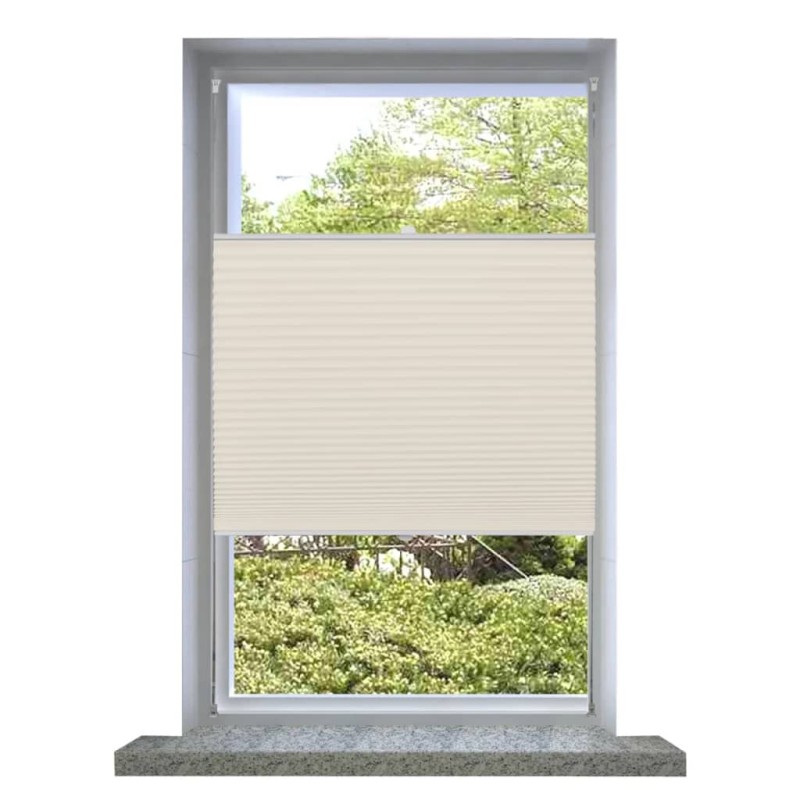 Plissee Faltrollo Rollo Plisseerollo 50x125cm Creme Plissee Faltrollo Rollo Plisseerollo 50x125cm Creme