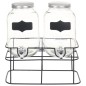 Getränkespender 2 Stk. mit Ständer 2 x 4 L Glas Getränkespender 2 Stk. mit Ständer 2 x 4 L Glas