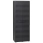 Gartenschrank mit 3 Regalen Schwarz Gartenschrank mit 3 Regalen Schwarz