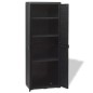 Gartenschrank mit 3 Regalen Schwarz Gartenschrank mit 3 Regalen Schwarz