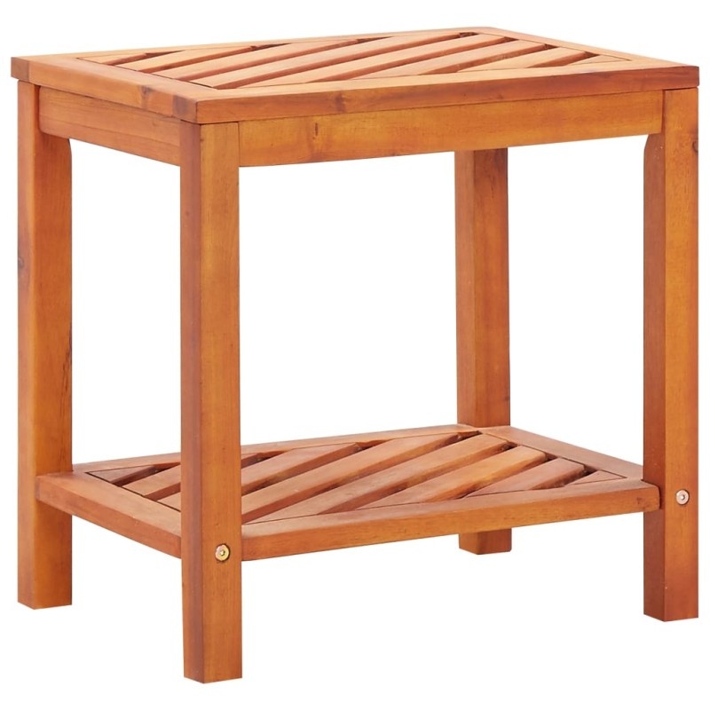 Beistelltisch Akazienholz Massiv 45 x 33 x 45 cm Beistelltisch Akazienholz Massiv 45 x 33 x 45 cm