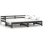 vidaXL Ausziehbares Tagesbett Schwarz Massivholz Kiefer 2x(90x200) cm vidaXL Ausziehbares Tagesbett Schwarz Massivholz Kiefer 2x(90x200) cm