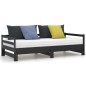 vidaXL Ausziehbares Tagesbett Schwarz Massivholz Kiefer 2x(90x200) cm vidaXL Ausziehbares Tagesbett Schwarz Massivholz Kiefer 2x(90x200) cm
