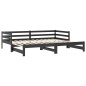 vidaXL Ausziehbares Tagesbett Schwarz Massivholz Kiefer 2x(90x200) cm vidaXL Ausziehbares Tagesbett Schwarz Massivholz Kiefer 2x(90x200) cm