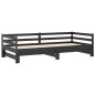 vidaXL Ausziehbares Tagesbett Schwarz Massivholz Kiefer 2x(90x200) cm vidaXL Ausziehbares Tagesbett Schwarz Massivholz Kiefer 2x(90x200) cm