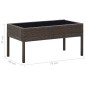 Gartentisch Braun 75x40x37 cm Poly Rattan Gartentisch Braun 75x40x37 cm Poly Rattan