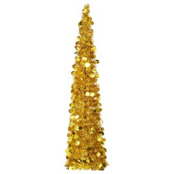 Künstlicher Pop-Up-Weihnachtsbaum Golden 150 cm PET