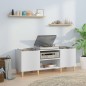 Plattenschrank Weiß 121x38x48 cm Holzwerkstoff Plattenschrank Weiß 121x38x48 cm Holzwerkstoff