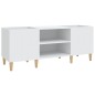 Plattenschrank Weiß 121x38x48 cm Holzwerkstoff Plattenschrank Weiß 121x38x48 cm Holzwerkstoff