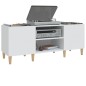 Plattenschrank Weiß 121x38x48 cm Holzwerkstoff Plattenschrank Weiß 121x38x48 cm Holzwerkstoff