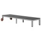 Sonnenliege mit Rollen Poly Rattan Schwarz Sonnenliege mit Rollen Poly Rattan Schwarz