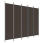 5-tlg. Paravent Braun 250x200 cm Stoff 5-tlg. Paravent Braun 250x200 cm Stoff