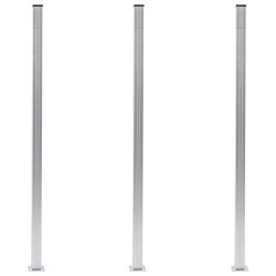 vidaXL Zaunpfosten 3 Stk. Aluminium 185 cm