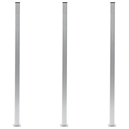 vidaXL Zaunpfosten 3 Stk. Aluminium 185 cm