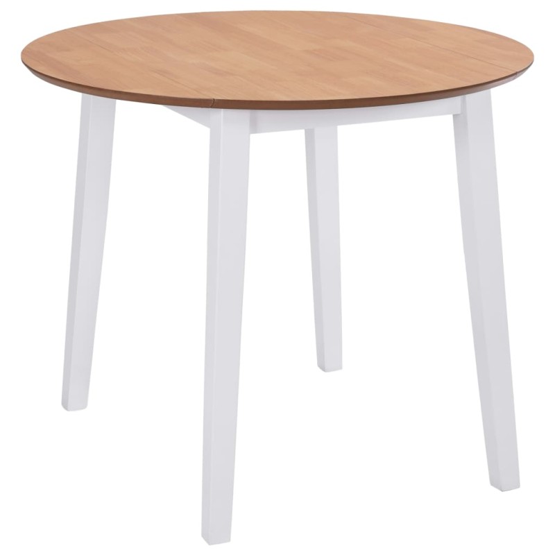 vidaXL Klappbarer Esstisch Rund MDF Weiß vidaXL Klappbarer Esstisch Rund MDF Weiß