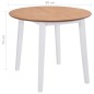 vidaXL Klappbarer Esstisch Rund MDF Weiß vidaXL Klappbarer Esstisch Rund MDF Weiß