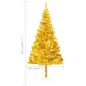 Künstlicher Weihnachtsbaum mit Ständer Golden 210 cm PET Künstlicher Weihnachtsbaum mit Ständer Golden 210 cm PET