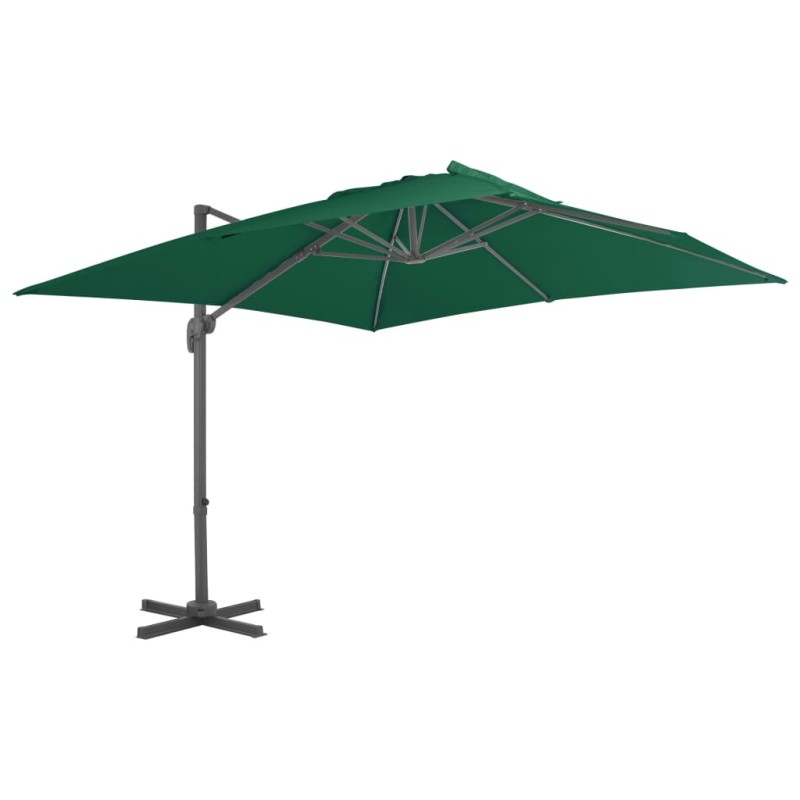 Ampelschirm mit Aluminium-Mast Grün 300x300 cm Ampelschirm mit Aluminium-Mast Grün 300x300 cm