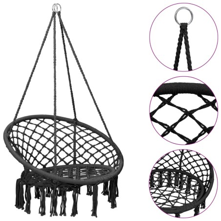 vidaXL Hängesessel 80 cm Anthrazit