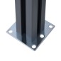 Zaunpfosten 2 Stk. Dunkelgrau 185 cm Aluminium Zaunpfosten 2 Stk. Dunkelgrau 185 cm Aluminium