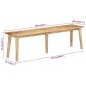 Sitzbank 160x40x45 cm Massivholz Mango Sitzbank 160x40x45 cm Massivholz Mango