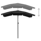 Sonnenschirm mit Mast 200x130 cm Schwarz Sonnenschirm mit Mast 200x130 cm Schwarz
