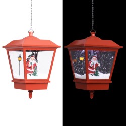 vidaXL Weihnachts-Hängelampe LED-Licht und Weihnachtsmann Rot 27×27×45