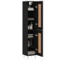 Highboard Schwarz 34,5x34x180 cm Holzwerkstoff Highboard Schwarz 34,5x34x180 cm Holzwerkstoff