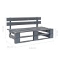 Outdoor-Bank Paletten Holz Grau Outdoor-Bank Paletten Holz Grau