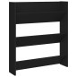 Wand-Schuhschrank Schwarz 80x18x90 cm Holzwerkstoff Wand-Schuhschrank Schwarz 80x18x90 cm Holzwerkstoff
