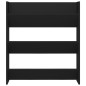Wand-Schuhschrank Schwarz 80x18x90 cm Holzwerkstoff Wand-Schuhschrank Schwarz 80x18x90 cm Holzwerkstoff