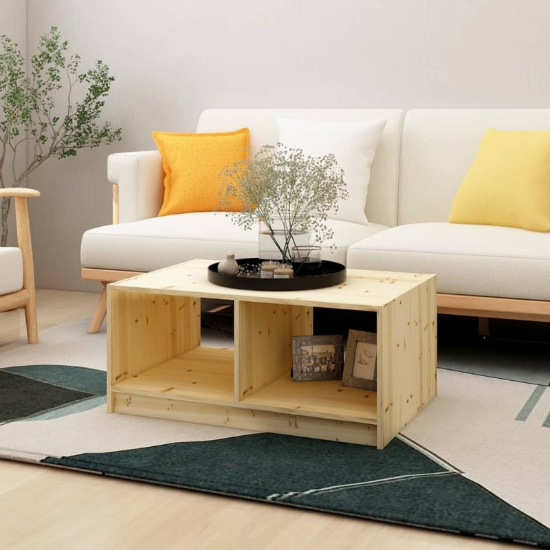 vidaXL Couchtisch 75x50x33,5 cm Massivholz Tanne vidaXL Couchtisch 75x50x33,5 cm Massivholz Tanne