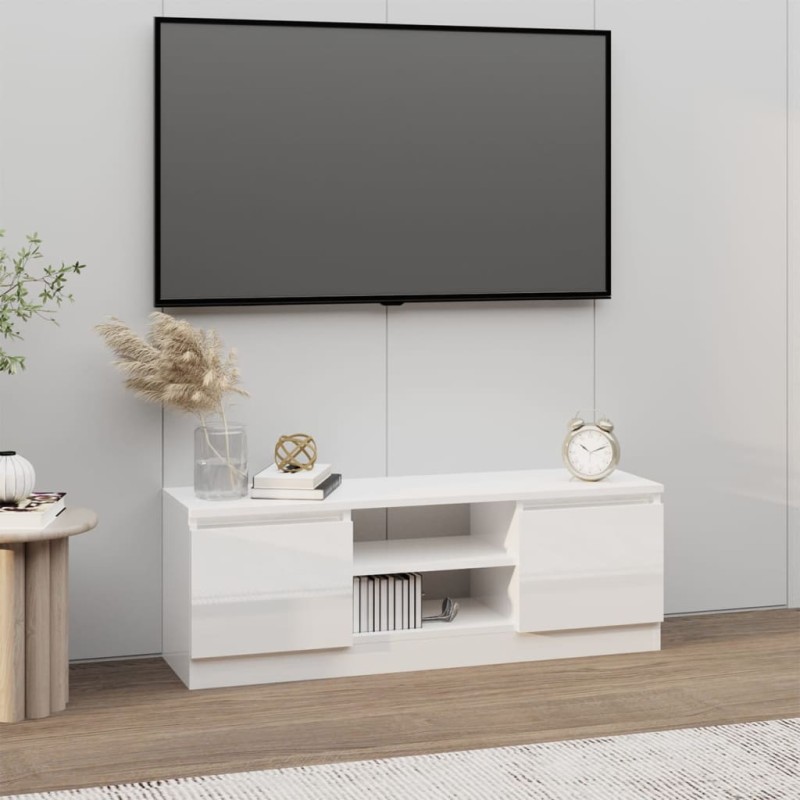 TV-Schrank mit Tür Hochglanz-Weiß 102x30x36 cm TV-Schrank mit Tür Hochglanz-Weiß 102x30x36 cm