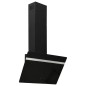 Dunstabzugshaube 60 cm Stahl und Hartglas Schwarz Dunstabzugshaube 60 cm Stahl und Hartglas Schwarz