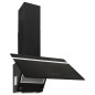 Dunstabzugshaube 60 cm Stahl und Hartglas Schwarz Dunstabzugshaube 60 cm Stahl und Hartglas Schwarz