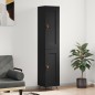 Highboard Schwarz 34,5x34x180 cm Holzwerkstoff Highboard Schwarz 34,5x34x180 cm Holzwerkstoff