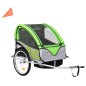 vidaXL 2-in-1 Fahrradanhänger und Kinderwagen Grün und Grau vidaXL 2-in-1 Fahrradanhänger und Kinderwagen Grün und Grau