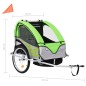 vidaXL 2-in-1 Fahrradanhänger und Kinderwagen Grün und Grau vidaXL 2-in-1 Fahrradanhänger und Kinderwagen Grün und Grau